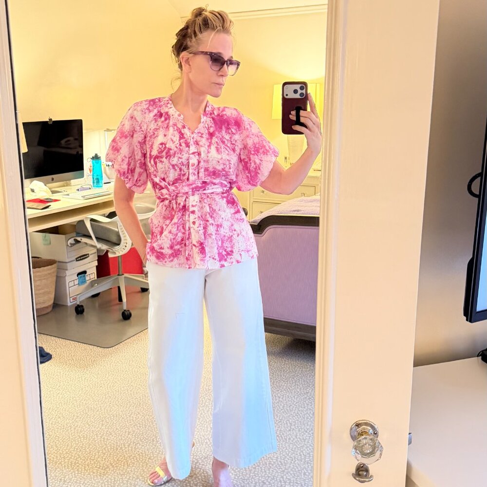 AVANT TOI PINK FLORAL BLOUSE